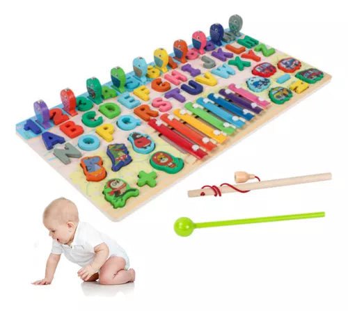 DIDACTICO TABLA MONTESORI 6 EN 1 - EL RINCON DE LA CALMA