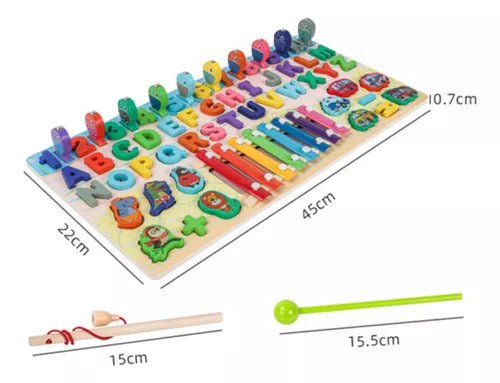 DIDACTICO TABLA MONTESORI 6 EN 1 - EL RINCON DE LA CALMA