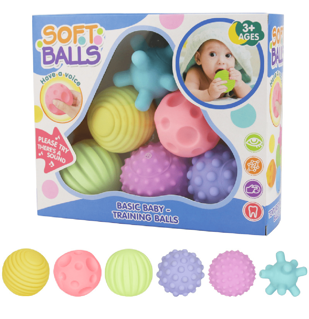 Pelotas Estimulacion Sensorial Bebes x 6 - EL RINCON DE LA CALMA